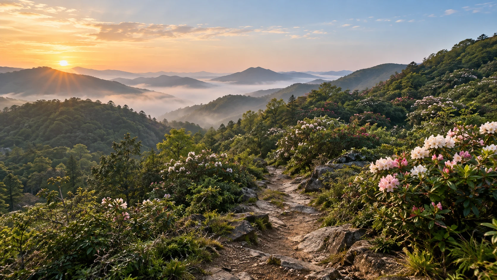 百里杜鹃山地花径 · 赛事区域意象