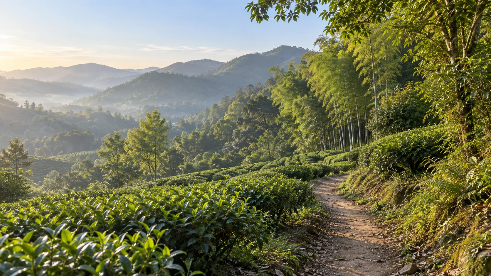 杭州径山 · 茶园竹林