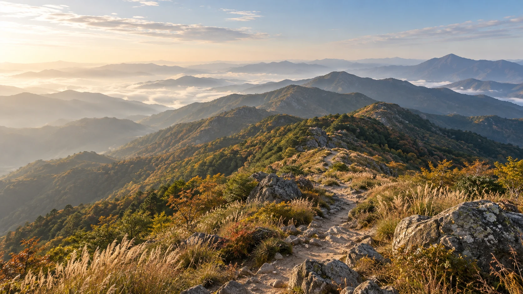 括苍山 · 秋日山脊